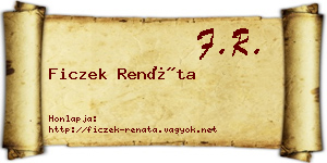 Ficzek Renáta névjegykártya